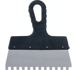 Шпатель зубчатый из нержавеющей стали Sparta 85122 с пластмассовой ручкой, 200 мм, зуб 8х8