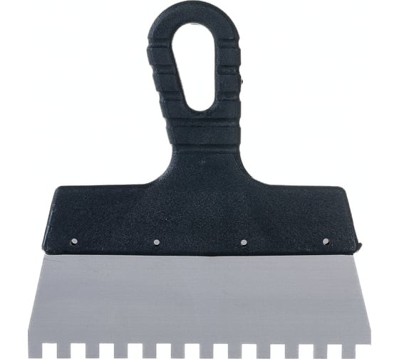 Шпатель зубчатый из нержавеющей стали Sparta 85122 с пластмассовой ручкой, 200 мм, зуб 8х8
