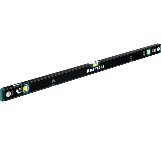 Уровень строительный магнитный Kraftool 34785-100, 1000 мм, 3 глазка, 1 зеркальный, фрезерованное основание