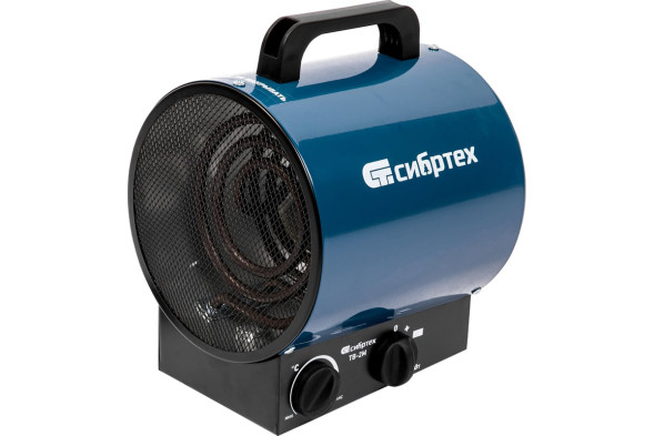 Пушка тепловая электрическая Сибртех ТВ-5 96436, 2,0 кВт, 220В, поток-420 м3/ч, тепловентилятор