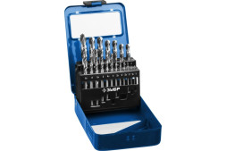 Набор сверл по металлу Зубр Проф-А Профессионал 29625-Н19, 1,0-10,0 мм , Р6М5, класс А, цилиндрический хвостовик, бокс 19 штук