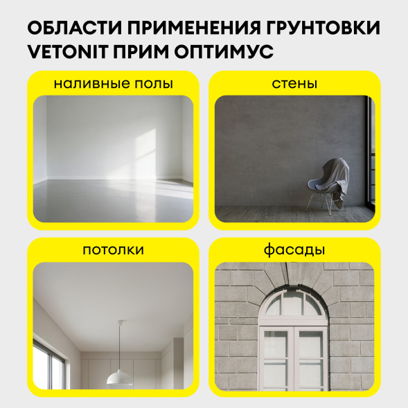 Грунтовка Vetonit прим оптимус, 10 л