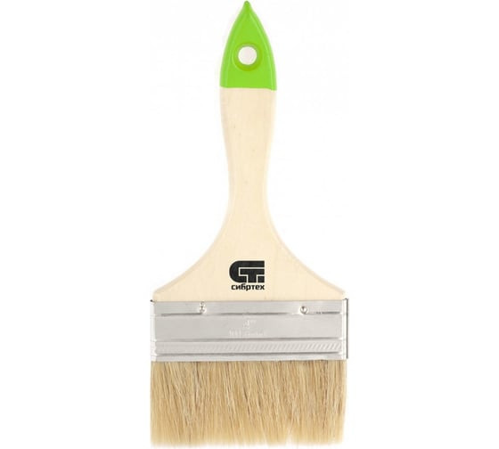 Кисть плоская Сибртех 82265, 3,0&amp;quot; (75 мм), натуральная щетина, деревянная ручка