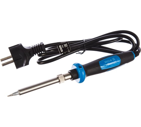 Паяльник электрический Зубр Ceramic Pro 55413-40, 40Вт, жало-конус, двухкомпонентная рукоятка