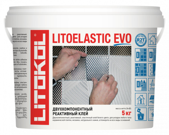 Двухкомпонентный клей Litokol Litoelastic, 5 кг