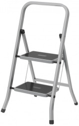 Стремянка Сибртех 97867, 2 ступени, алюминениевая, с полимерным покрытием