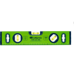 Уровень строительный магнитный Сибртех УСМ-0,5-300 34111, 300 мм, 3 глазка, фрезерованное основание