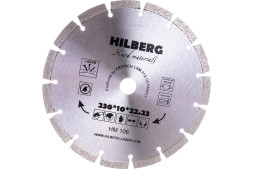 Диск отрезной алмазный сегментный Hilberg Hard Materials Laser HM106, 230х2,7х22 мм, армированный бетон, камень, сухой/мокрый рез