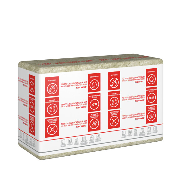 Плита Изорок Изовент, 1000*600*100 мм, плотность 90 кг/м3