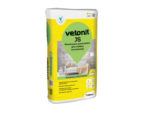 Полимерная финишная шпатлевка Vetonit Джей С, 20 кг