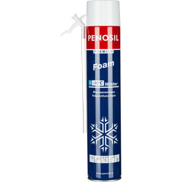 Пена монтажная Penosil Premium Foam winter, бытовая, зимняя, 750 мл
