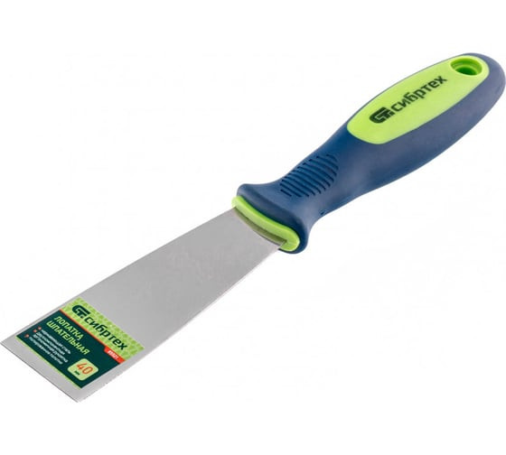 Шпательная лопатка из нержавеющей стали Сибртех 85521 с двухкомпонентной ручкой, 40 мм