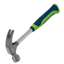 Молоток-гвоздодер Сибртех 10436, 450 гр, металлическая трубчатая обрезиненная рукоятка
