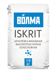 Полимерная финишная шпатлевка Волма Iskrit Белоснежная, 19 кг