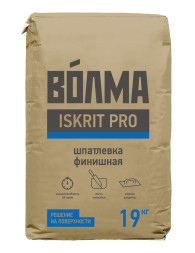 Полимерная финишная шпатлевка Волма Iskrit Белоснежная, 19 кг