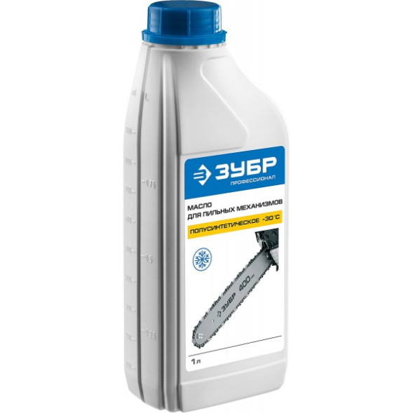 Масло для пильных механизмов полусинтетическое Зубр ЗМПМ, зимнее (-30 С), 1 литр