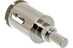 Сверло алмазное по керамике и стеклу Matrix 726303, 30x67 мм, центрирующее сверло, трехгранный хвостовик