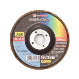 Круг лепестковый торцевой Луга Р60/№25, КЛТ-1, 125х22 мм