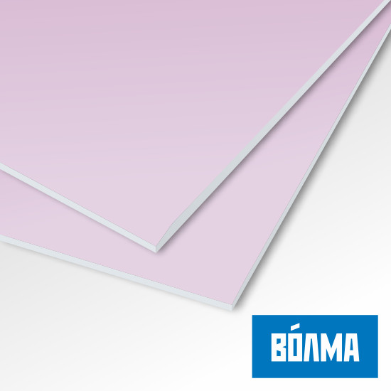 Гипсокартон огнестойкий 12,5мм х 1200мм х 2500мм, Волма