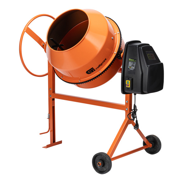 Бетоносмеситель Сибртех БСЕ-160П 95517, 160 л, 500 Вт, полиамидный венец