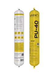 Герметик полиуретановый, KronBuild PU-40, цвет черный, 600 мл