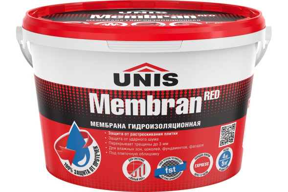 Мембрана гидроизоляционная Unis RedMembran, 4 кг