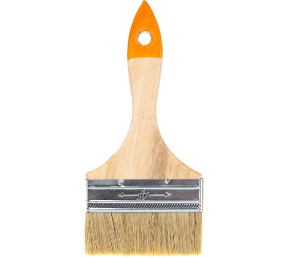 Кисть плоская Sparta Стандарт 824455, 4,0&amp;quot; (100 мм), натуральная щетина, деревянная ручка