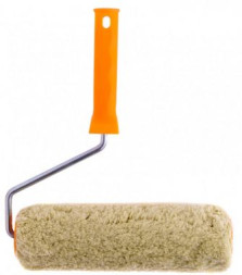 Валик из полиакрила Сибртех Фасадные работы 80175 с ручкой, 48 х 250 мм, ворс 18 мм, бюгель 8 мм, цвет зеленый