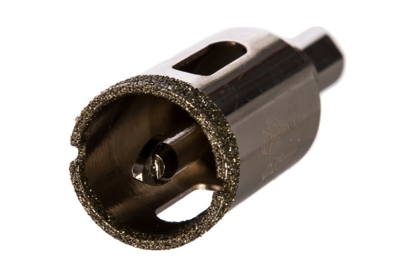 Коронка алмазная по керамике Trio Diamond 400025, 25x35 мм, центрирующее сверло, трехгранный хвостовик