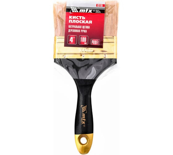 Кисть плоская Matrix Профи 83155, 4,0&amp;quot; (100 мм), натуральная щетина, деревянная ручка