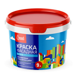 Краска Старатели Фасадная База С, супербелая, 9 л