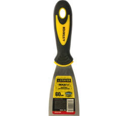 Шпательная лопатка из нержавеющей стали Stayer 10041-06 с двухкомпонентной ручкой, 60 мм