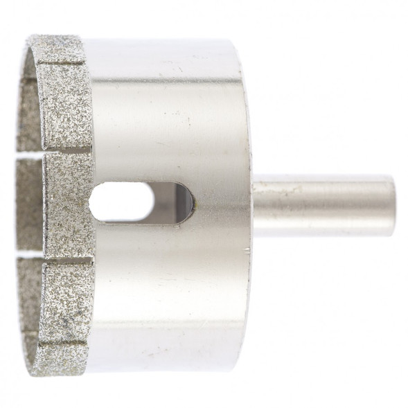 Сверло алмазное по керамике и стеклу Сибртех 726507, 50х55 мм, цилиндрический хвостовик