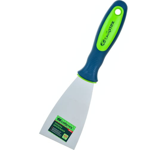 Шпательная лопатка из нержавеющей стали Сибртех 85523 с двухкомпонентной ручкой, 60 мм