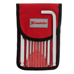 Набор ключей имбусовых HEX Matrix 12311, 1,5-12,0 мм, CrV, 10 шт, сатинированные, удлиненные с шаром