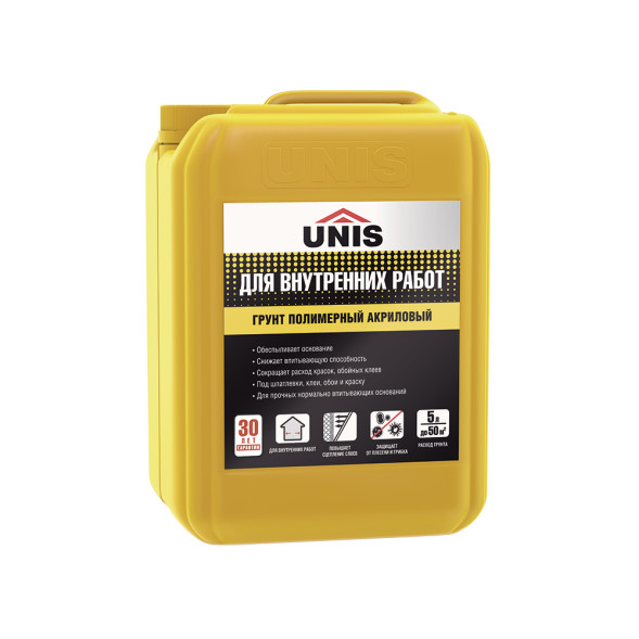 Грунтовка Unis для Внутренних работ, 10 л