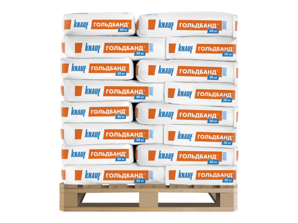 Штукатурка гипсовая КНАУФ-Гольдбанд 30 кг