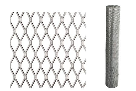 Сетка штукатурная ЦПВС, цвет черный, ячейка 40х18 мм, пруток 1,0 мм, рулон 1х6 м