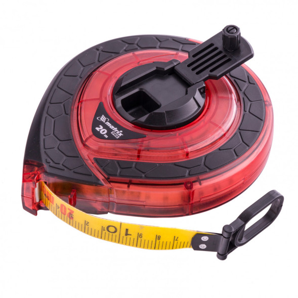 Рулетка геодезическая Matrix 31270, 20 м х 15 мм, фиберглассовая лента, закрытый корпус