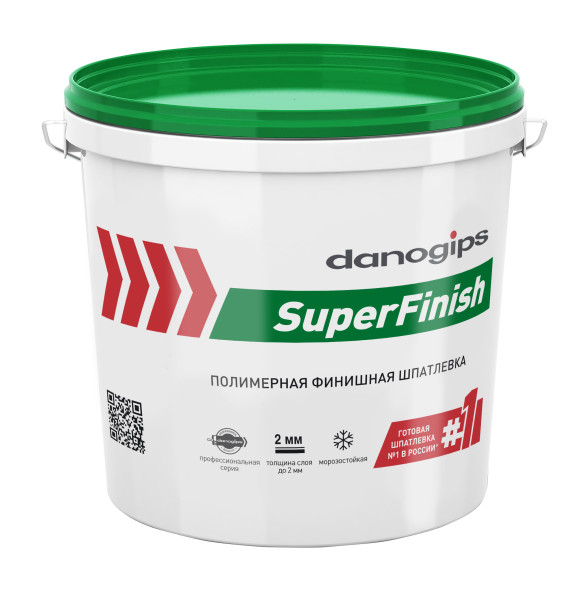 Готовая шпатлевка финишная Danogips SuperFinish, 28 кг
