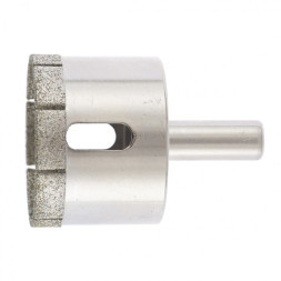 Сверло алмазное по керамике и стеклу Сибртех 726457, 45х55 мм, цилиндрический хвостовик