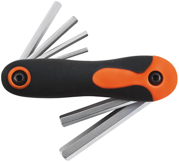 Набор ключей имбусовых HEX Fit 64182, 1,5-8 мм, CrV, 8 шт., складная конструкция