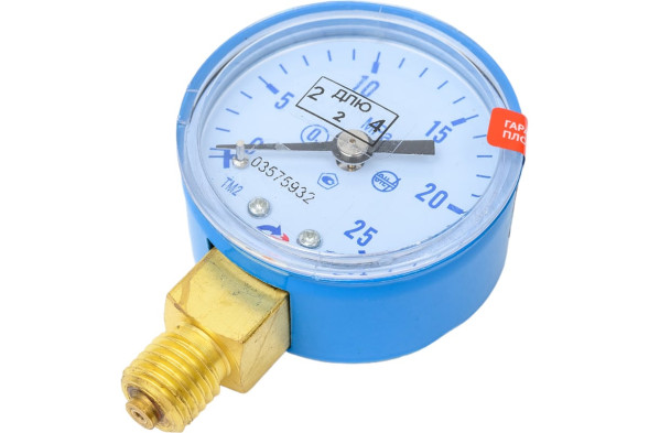 Манометр ПТК 001.050.902 кислород, О2, 50мм, тип-ТМ-210Р, М12-1,5 (снизу), 0-25МРа, кл. 2,5, в/д, ЗП