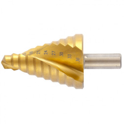 Сверло по металлу ступенчатое Matrix 72358, 9-12-15-18-21-24-27-30-33-36 мм, шестигранный хвостовик, HSS