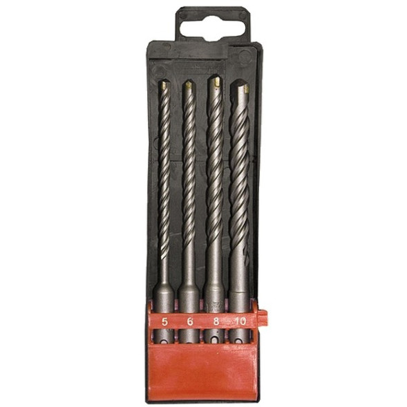 Набор буров по бетону Matrix 71094, 5-6-8-10х160 мм, 4 шт, SDS PLUS