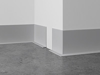 Плинтус ПВХ напольный гибкий, цвет RAL7040 светло-серый, 55 х 20 мм, упаковка 50 м