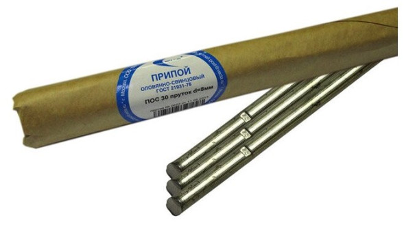 Припой Векта артикул 10285, ПОС 30, пруток 8х400 мм