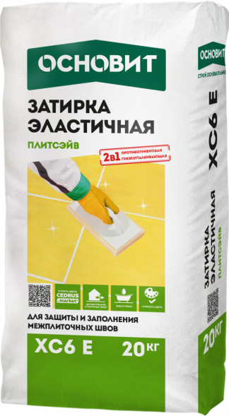 Затирка эластичная Основит Плитсэйв ХС6 Е, цвет багамы 031, 20 кг