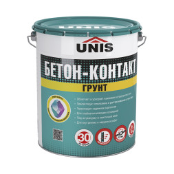 Грунт Unis Бетон-Контакт Profi с кварцевым песком, 20 кг