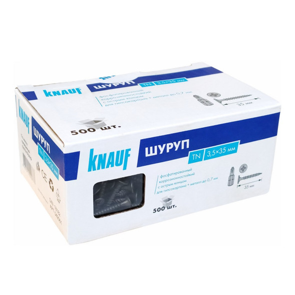 Саморез ГКЛ+Металл 3,5х35 мм КНАУФ-Шуруп TN 35 (500 шт.)